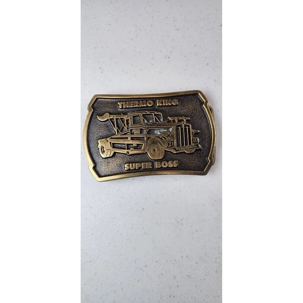 Tyrone Malones Super Boss Belt Buckle Worlds Fastest Diesel Truck Vtg IMC.NOX629